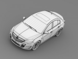 opel insignia opc 2015 Modello 3D