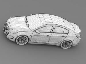 opel insignia opc 2015 Modello 3D