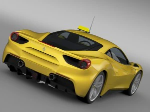 ferrari gtb 488 taxi 2016 3D Model