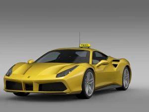 ferrari gtb 488 taxi 2016 3D Model