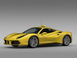 ferrari gtb 488 taxi 2016 3D Model