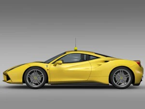 ferrari gtb 488 taxi 2016 3D Model