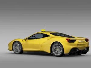 ferrari gtb 488 taxi 2016 3D Model