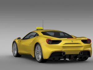 ferrari gtb 488 taxi 2016 3D Model