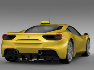 ferrari gtb 488 taxi 2016 3D Model