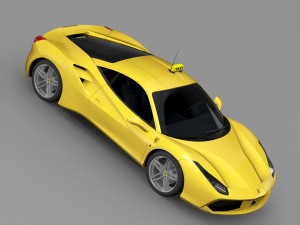 ferrari gtb 488 taxi 2016 3D मॉडल