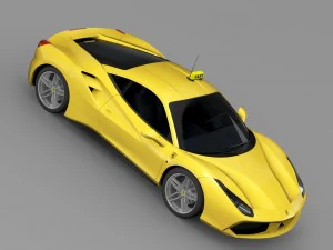 ferrari gtb 488 taxi 2016 3D Model