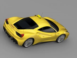 ferrari gtb 488 taxi 2016 3D Model