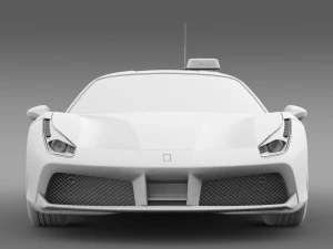 ferrari gtb 488 taxi 2016 3D Model