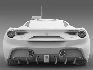 ferrari gtb 488 taxi 2016 3D Model