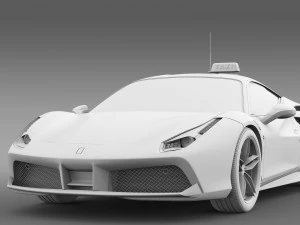 ferrari gtb 488 taxi 2016 3D Model
