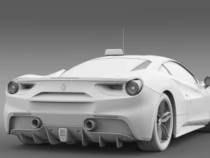 ferrari gtb 488 taxi 2016 3D Model