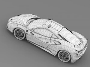 ferrari gtb 488 taxi 2016 3D Model