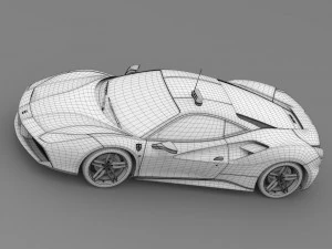 ferrari gtb 488 taxi 2016 3D Model