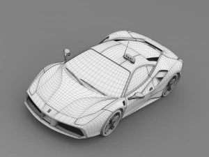 ferrari gtb 488 taxi 2016 3D Model