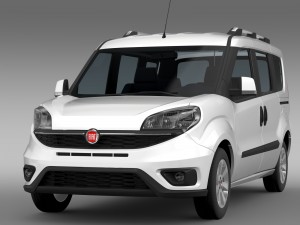 fiat doblo 263 uk spec 2015 Modello 3D