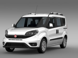 fiat doblo 263 uk spec 2015 Modello 3D