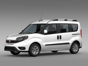 fiat doblo 263 uk spec 2015 Modello 3D