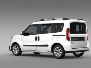 fiat doblo 263 uk spec 2015 Modello 3D