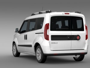 fiat doblo 263 uk spec 2015 Modello 3D