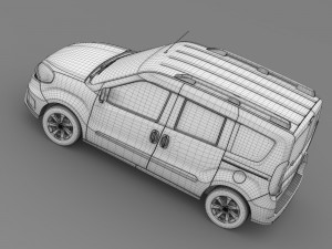 fiat doblo 263 uk spec 2015 Modello 3D
