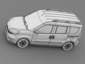 fiat doblo 263 uk spec 2015 Modello 3D