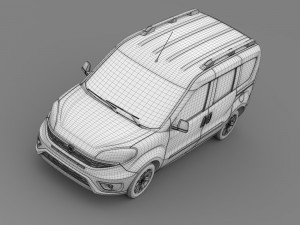 fiat doblo 263 uk spec 2015 Modello 3D
