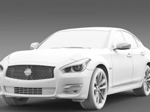 nissan fuga hybrid y51 2016 3D Model