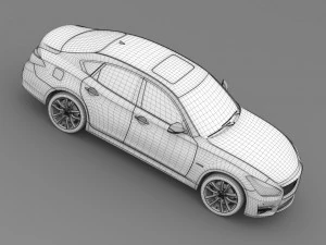 nissan fuga hybrid y51 2016 3D Model