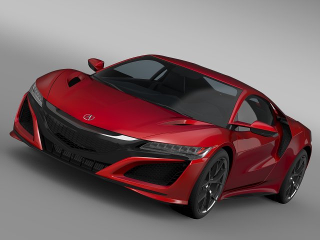 acura nsx 2016 3D Модель .c4d .max .obj .3ds .fbx .stl .blend 