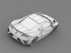 acura nsx 2016 3D Модель