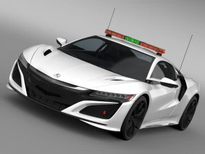Acura NSX safetycar 2016 3D Model