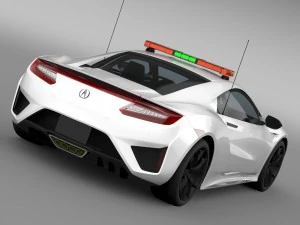 carro de seguran&ccedil;a acura nsx 2016 Modelo 3D