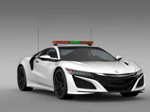 carro de seguran&ccedil;a acura nsx 2016 Modelo 3D