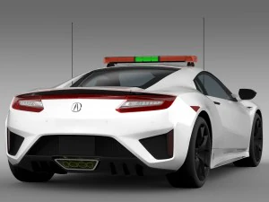 carro de seguran&ccedil;a acura nsx 2016 Modelo 3D
