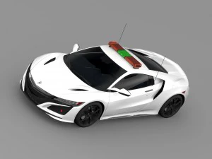 carro de seguran&ccedil;a acura nsx 2016 Modelo 3D