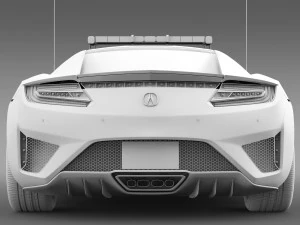 carro de seguran&ccedil;a acura nsx 2016 Modelo 3D