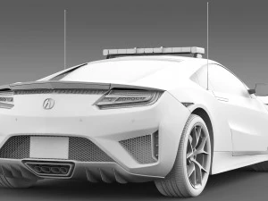 carro de seguran&ccedil;a acura nsx 2016 Modelo 3D