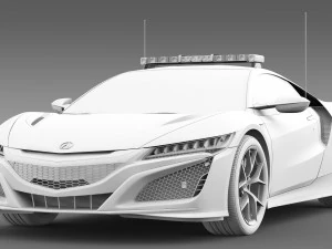 carro de seguran&ccedil;a acura nsx 2016 Modelo 3D