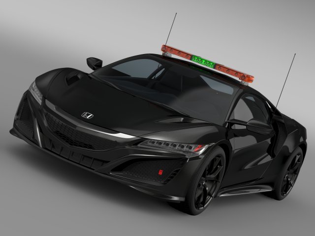 honda nsx 2016 safety car 3Dモデル .c4d .max .obj .3ds .fbx .stl .blend 