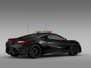 honda nsx 2016 safety car 3Dモデル