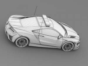 honda nsx 2016 safety car 3Dモデル