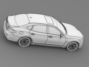 infiniti q70 hybrid l y51 2015 3D Model