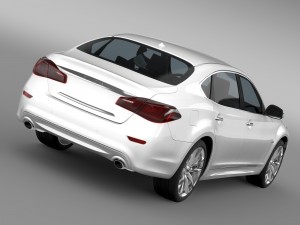 nissan fuga hybrid l y51 2016 3D Model