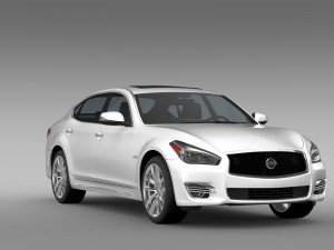 nissan fuga hybrid l y51 2016 3D Model