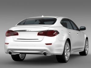 nissan fuga hybrid l y51 2016 3D Model