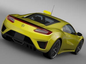 acura nsx taxi 2016 3D 모델