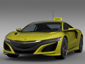 acura nsx taxi 2016 3D 모델