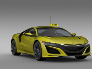 acura nsx taxi 2016 3D 모델