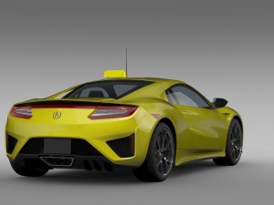 acura nsx taxi 2016 3D 모델